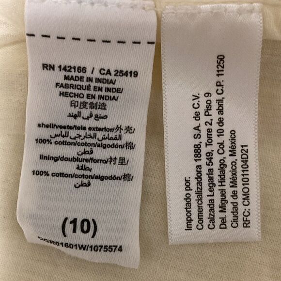 Peek NWT Girls Aren’t You Curious Embroidered Romper in Off White. Size (10). - Picture 9 of 9